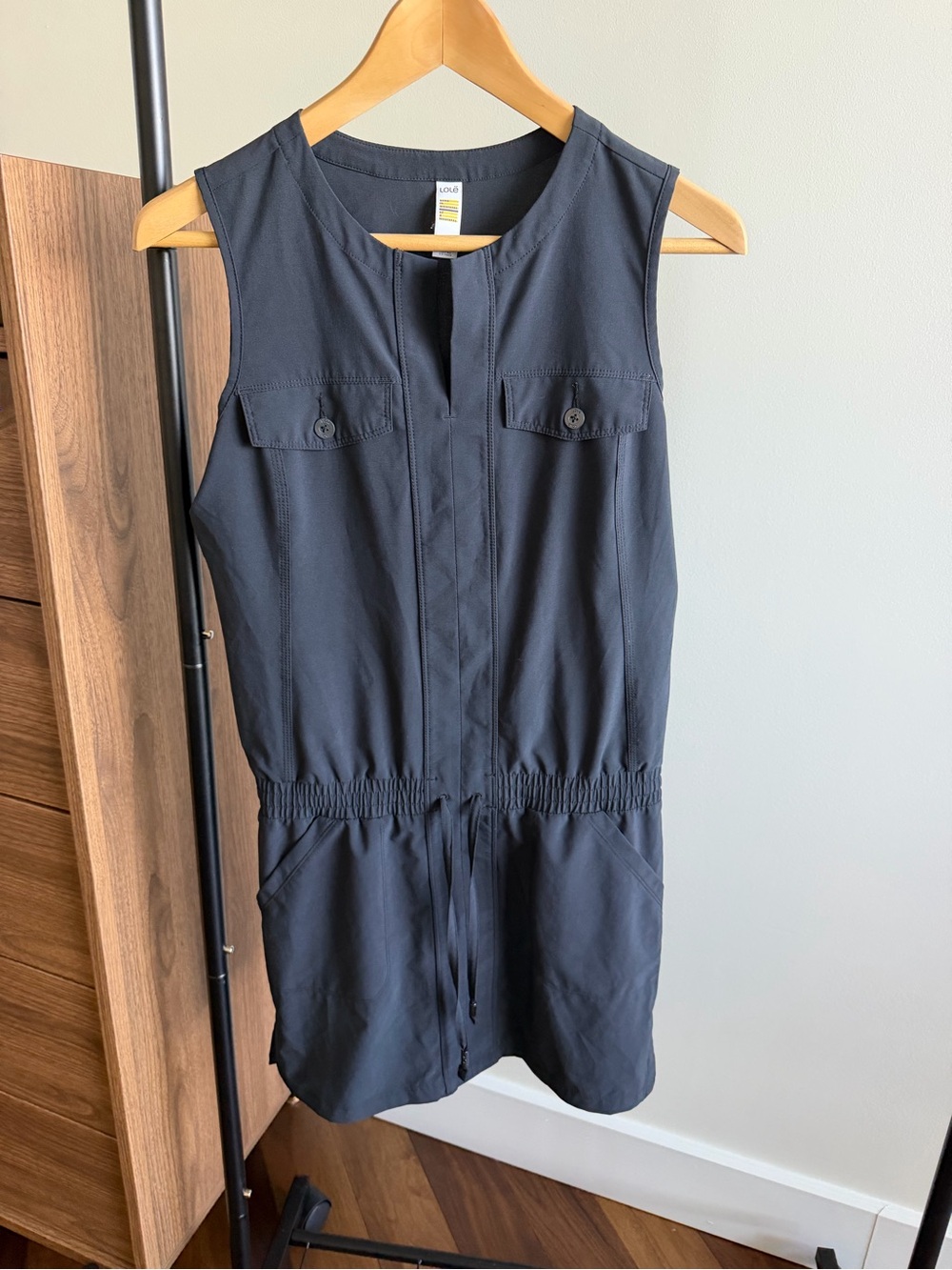 Lolë Montreal Sporty Sleeveless Dark Grey Dress Size XS